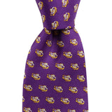 Regal Purple LSU Eye of the Tiger Tie