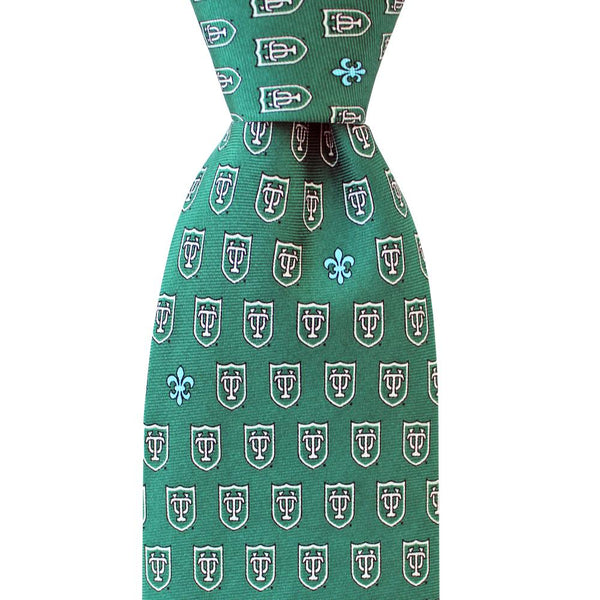 Green Tulane Extra Long Tie