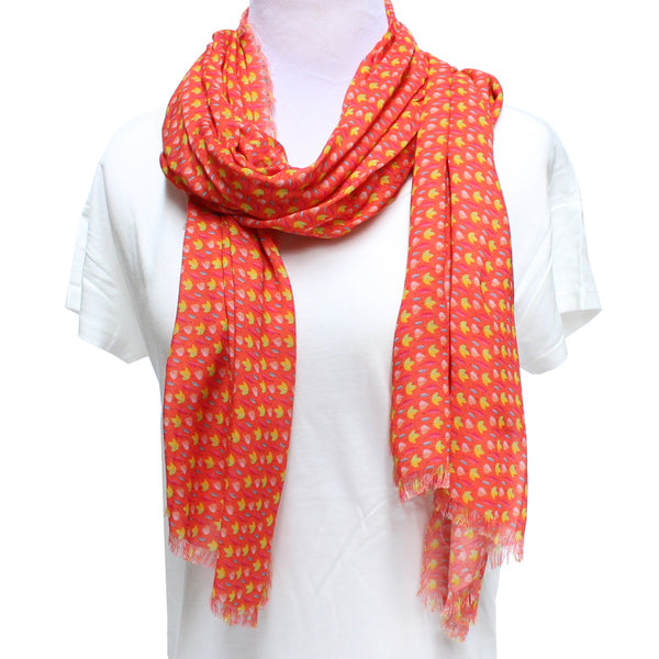 Cashmere Blend Fall Leaves Scarf