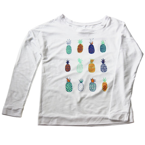 Multi Pineapples Graphic Sweater