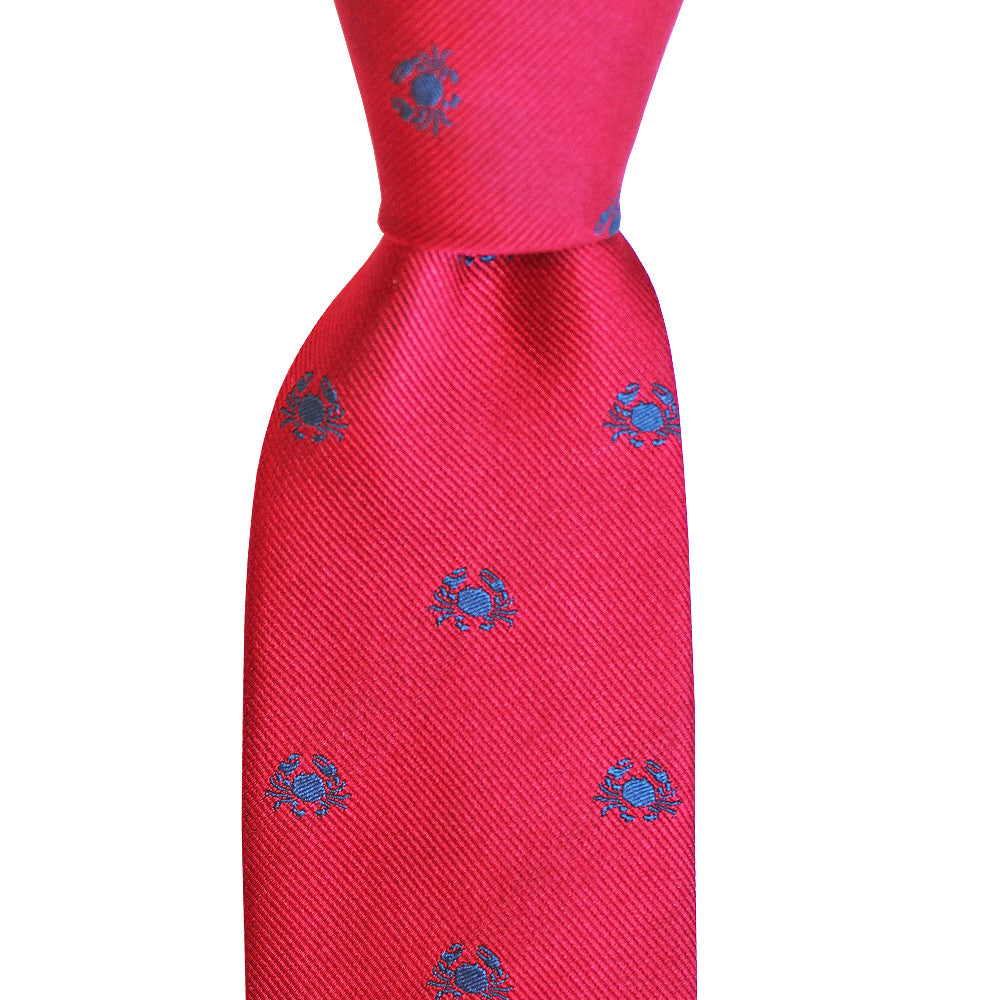 Boiled Crab Skinny Woven Tie