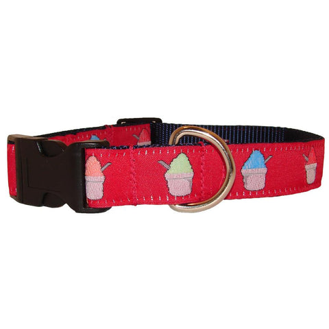 Cayenne Red Snoball Dog Collar